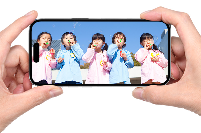 撮影している様子